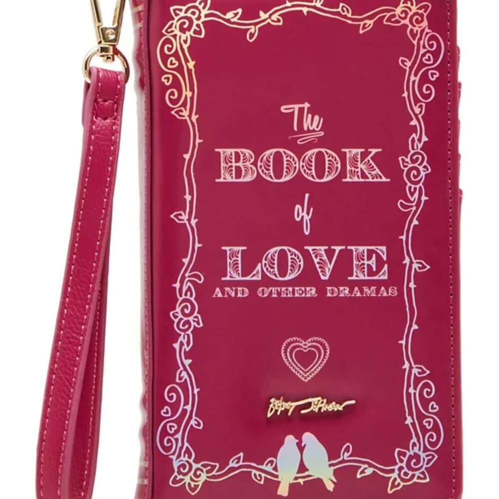 Betsey Johnson Pink "The Book of Love" Wristlet Wallet